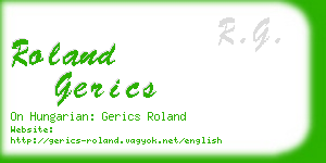 roland gerics business card